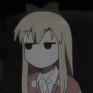 🖤 anime, manga, cewek, bosan, imut, ilustrasi telegram sticker