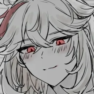 😏 anime, karakter, gambar, seni digital, potret telegram sticker