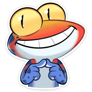 😏 frog, animal, cartoon, cute, funny, sticker telegram sticker