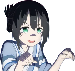 👻 Anime, Ragazza, Carina, Cartone animato, Personaggio telegram sticker