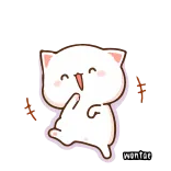 😀 gato, dedo corazón, gesto ofensivo whatsapp sticker