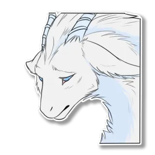 😞 Dragão, Fantasia, Criatura mítica, Dragão branco, Adesivo animal telegram sticker