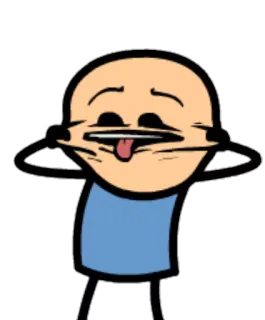 😝 การ์ตูน, ตัวติด, ตลก, ลิ้น, สีหน้า telegram sticker