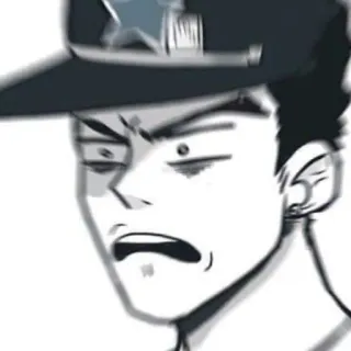 😰 Jotaro Kujo JoJo's Bizarre Adventure Anime, Manga, Jotaro, JoJo, Expresión, Cara, Personaje telegram sticker