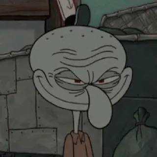 😏 Squidward Spongebob Squarepants мультфильм, кальмар, Спанч Боб, Красти Краб telegram sticker