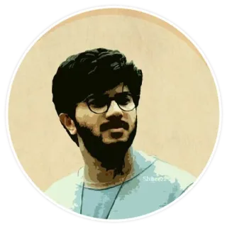😟 Shabeer21 uomo, ritratto, occhiali, faccia, barba telegram sticker