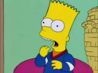 😮 Bart Simpson The Simpsons 만화, 바트 심슨, 심슨 가족, 애니메이션, 노란색, 캐릭터 telegram sticker