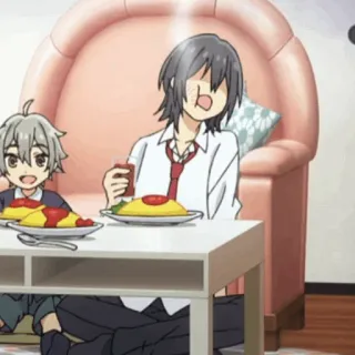 🌚 Anime, Comiendo, Tortilla, Kawaii, Lindo telegram sticker