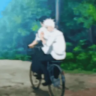 🚲 Anime, Bicicleta, Arco-íris, Amizade, Fofo telegram sticker