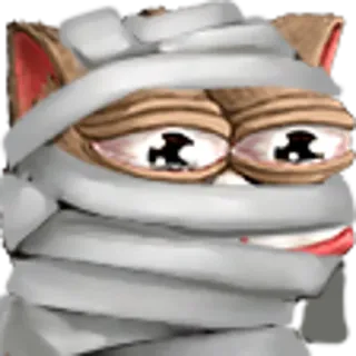 ☹ gato, momia, meme, gracioso, internet telegram sticker