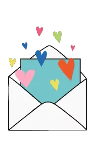 💌 envelope, hearts, love, mail, valentine, message telegram sticker
