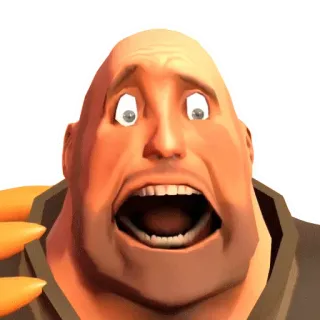 😧 Heavy Team Fortress 2 videogame, chocado, heavy, team fortress 2, expressão, personagem telegram sticker