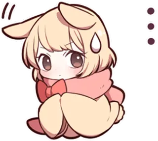 😓 Q版, 可爱, 卡哇伊, 动漫, 漫画, 角色, 插画 telegram sticker