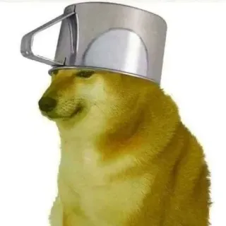🙂 Cheems Doge memes dog, cheems, meme, funny, pot, hat, shiba inu telegram sticker