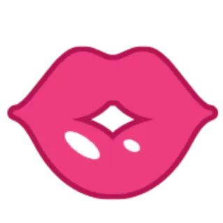 👍 губы, поцелуй, рот, розовый, эмодзи telegram sticker
