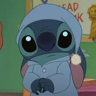 ❣️ Stitch Lilo & Stitch Kreskówka, Obcy, Słodki, Śpiący, Piżama telegram sticker