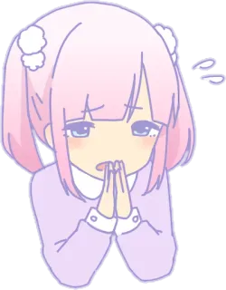 😣 Gadis anime, Kawaii, Imut, Memohon, Kartun, Manga, Pastel, Anime whatsapp sticker