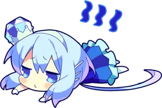 😔 Anime, Lucu, Kawaii, Chibi, Karakter, Ilustrasi telegram sticker