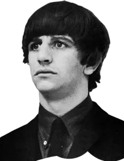 🙀 Ringo Starr Ringo Starr, The Beatles, musician, drummer, portrait telegram sticker