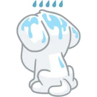 😢 dog, cute, sad, crying, water telegram sticker