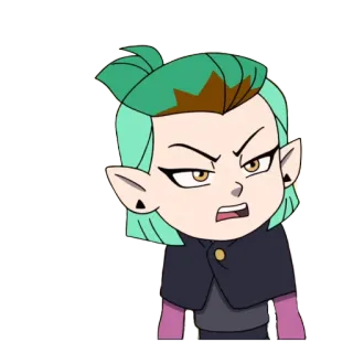 😖 Amity Blight The Owl House การ์ตูน, อามิตี้, โกรธ, ตัวละคร telegram sticker