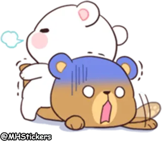 😤 oso, dibujos animados, pegatina, lindo, animación, animal whatsapp sticker
