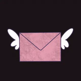 💝 sobre, carta, alas, correo, rosa, volando telegram sticker