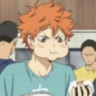 🍙 Hinata Shoyo Haikyuu!! anime, haikyuu, hinata shoyo, manga, volleyball telegram sticker