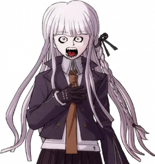 😨 animé, personnage, effrayant, surpris telegram sticker