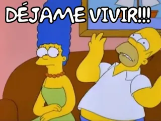😩 Homer Simpson The Simpsons DÉJAME VIVIR!!! ザ・シンプソンズ, ホーマー・シンプソン, マージ・シンプソン, アニメ, ミーム telegram sticker