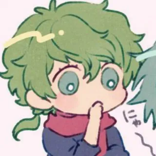 🤔 にゃ anime, carino, chibi, kawaii, disegno telegram sticker