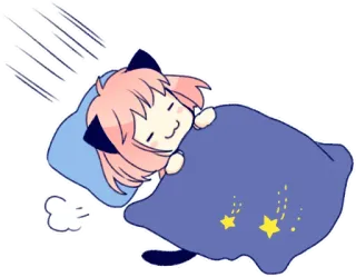 😴 sonolento, kawaii, desenho animado, fofo, anime, dormindo, orelhas de gato, pacífico telegram sticker