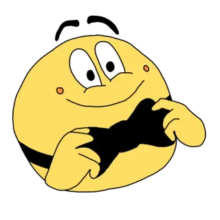 🤵 desenho animado, amarelo, personagem, sorriso, gravata borboleta whatsapp sticker