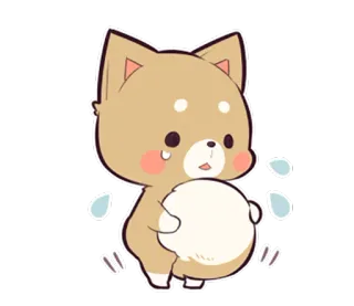 😥 собака, милый, смущенный, каваий, грустный, щенок, животное telegram sticker