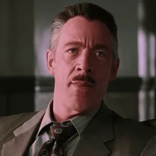😀 J. Jonah Jameson Spider-Man J. Jonah Jameson, Spider-Man, newspaper editor, Marvel Comics, J.K. Simmons whatsapp sticker