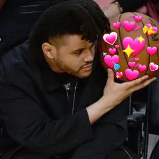 💖 The Weeknd musician, singer, basketball, hearts, artist telegram sticker