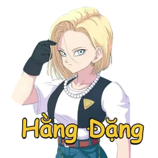 3️⃣ Android 18 Dragon Ball Hằng Đặng Anime, Androide 18, Dragon Ball, Dibujos animados, Rubia, Personaje whatsapp sticker