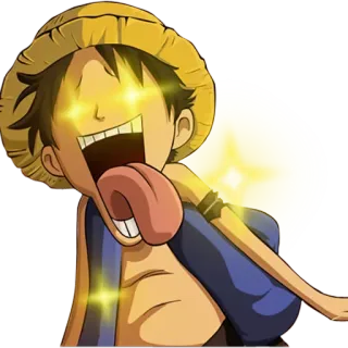 🤩 Luffy One Piece anime, one piece, luffy, cartoon, funny telegram sticker