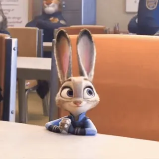 π Judy Hopps Zootopia cartoon, animated, animal, officer, police, bunny, rabbit telegram sticker