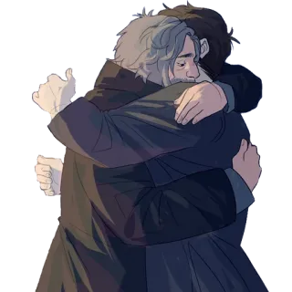 ❤️ hug, embrace, comfort, emotional, friendship, support telegram sticker