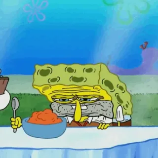 🍔 Spongebob spongebob, vieux, drôle, meme, dessin animé, nickelodeon telegram sticker