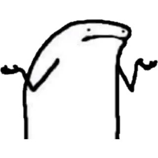 🤷‍♀ Meme, Cartoon, Florkofcows, Schulterzucken, Weiß telegram sticker