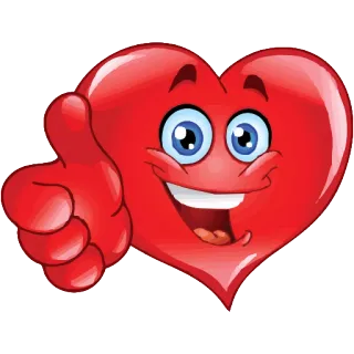 💓 Herz, Daumen hoch, Emoji, Cartoon, Liebe, Zustimmung, Like telegram sticker