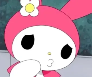 😙 My Melody My Melody, Sanrio, cute, bunny, cartoon, kawaii, pink whatsapp sticker