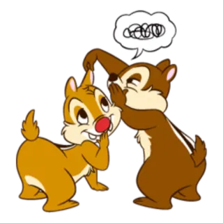🗣 Chip and Dale chipmunks, disney, cartoon, friends, talking telegram sticker