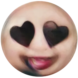 😍 Эмодзи, Глаза-сердечки, Любовь, Выражение лица, Лицо telegram sticker