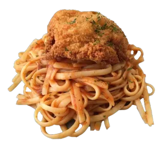 🍝 pasta, linguine, chicken, food, italian food, lunch, dinner telegram sticker