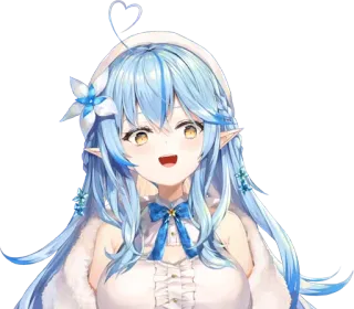 ☃️ Yukihana Lamy อนิเมะ, Virtual YouTuber, VTuber, Hololive, Yukihana Lamy telegram sticker