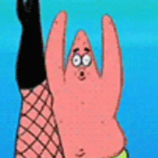 🍦 Patrick Star Spongebob Squarepants dessin animé, drôle, patrick, étoile, résille, jambes telegram sticker