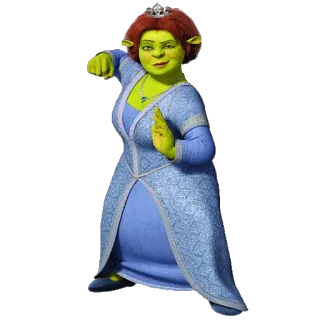 😉 Princess Fiona Shrek princesa, ogro, filme, fantasia, animado whatsapp sticker